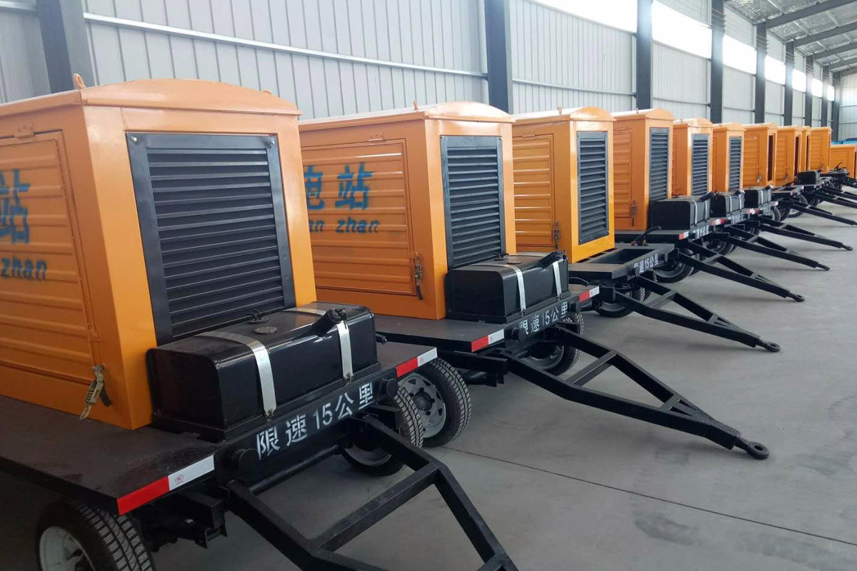 加查发电机租赁施工现场